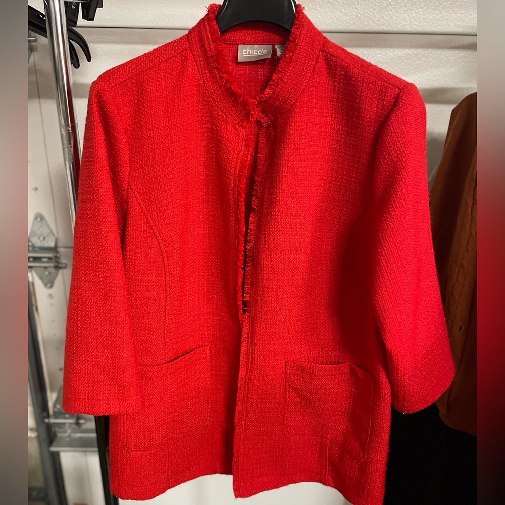 Chico's Vibrant Red Blazer